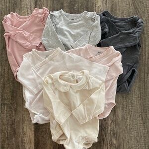 H&M Pink and Gray Long Sleeve Tees
